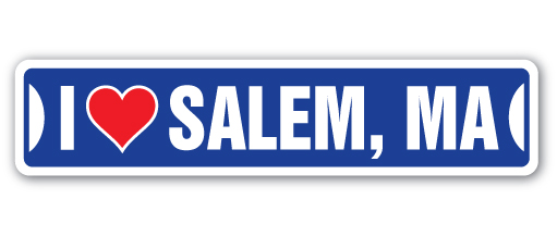 SignMission SSIL-Salem Ma Street Sign - I Love Salem, Massachusetts