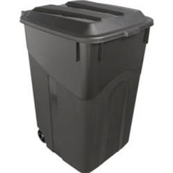 United Solutions TI0073-5 45 gal Trash Can with Wheels&#44; Black
