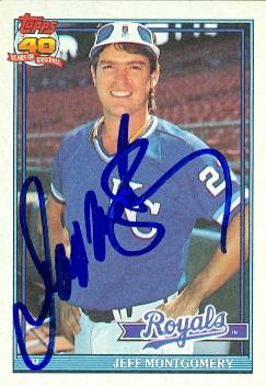 Autograph Warehouse 97557 Jeff Montgomery Autographed Baseball Card Kansas City Royals 1991 Topps No. 371
