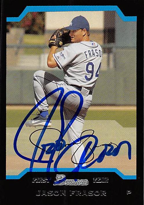 Autograph 125625 Los Angeles Dodgers Ft 2004 Bowman First Year No. 213 Jason Frasor Autographed Baseball Card