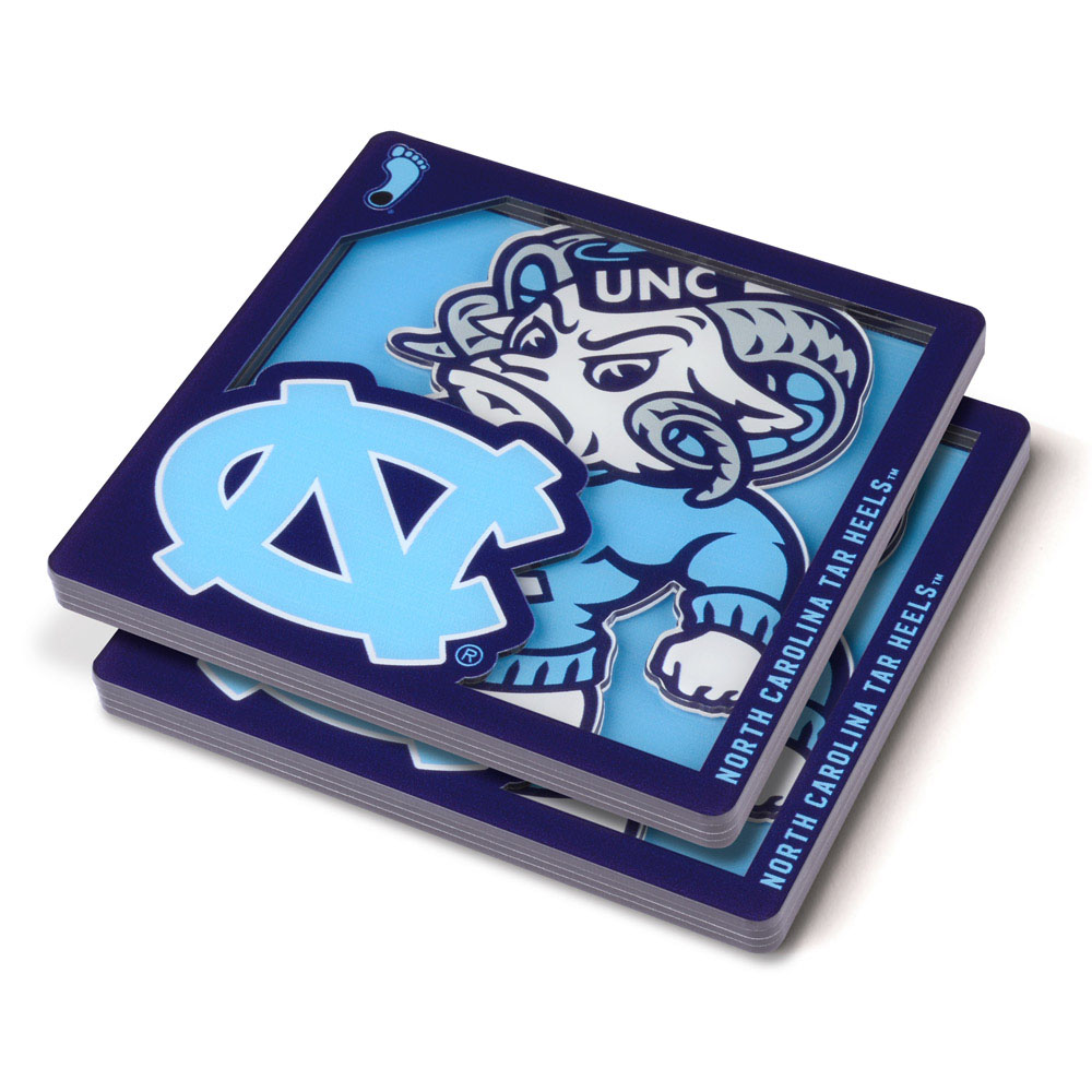 Souvenirs NCAA North Carolina Tar Heels 3D Logo Series Coasters