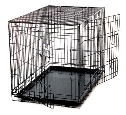 PetMasters 42 x 27 x 30 in. Extra Large Black Double Door Wire Pet Crate