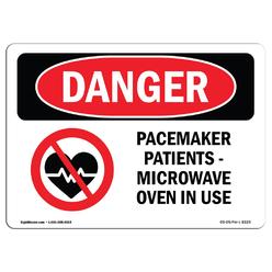 SignMission OS-DS-A-1218-L-1519 12 x 18 in. OSHA Danger Sign - Pacemaker Patients