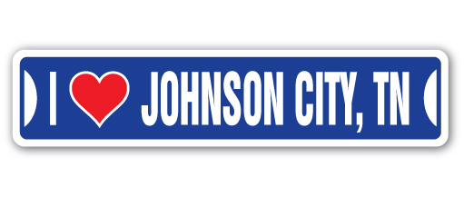 SignMission SSIL-Johnson City Tn Street Sign - I Love Johnson City, Tennessee