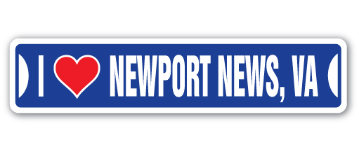 SignMission SSIL-Newport News Va Street Sign - I Love Newport News, Virginia