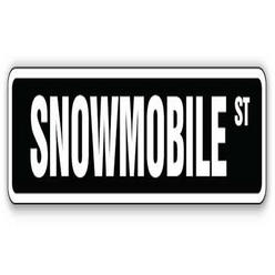 SignMission SS-730-Snowmobile 7 x 30 in. Street Sign - Snowmobile - Snowmobiling Sled Skimobile Snow Mobile