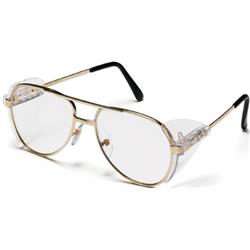 Pyramex Safety Products Pyramex Safety SG310A Pathfinder Safety Glasses, Gold Metal Frame with Clear Lens