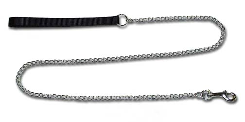 Tandy Leather Factory Leather Brothers 583BK Nylon Chain Lead 0.625 in. x 4 ft. Medium Weight