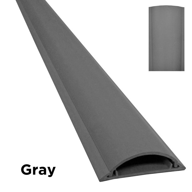 Electriduct CSX-1.5-31-GY 31 in. Cable Shield PVC Plastic Cord Cover with Adhesive Backing&#44; Gray