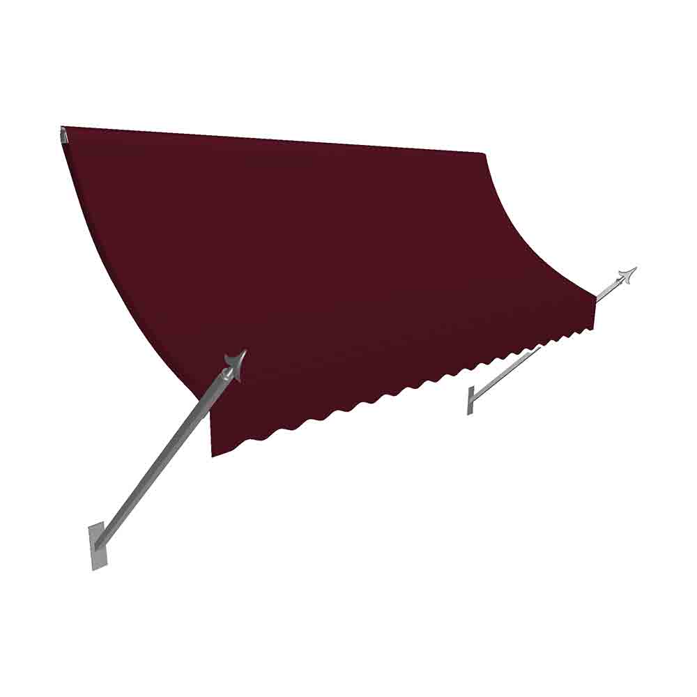 AWNTECH NO21-US-8B 8.38 ft. New Orleans Awning, Burgundy - 31 x 16 in.