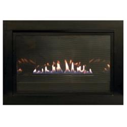 Empire DS28334BL 37 x 25.875 x 0.125 in. 4-Sided 3x3 Metal Surround Fireplace, Black