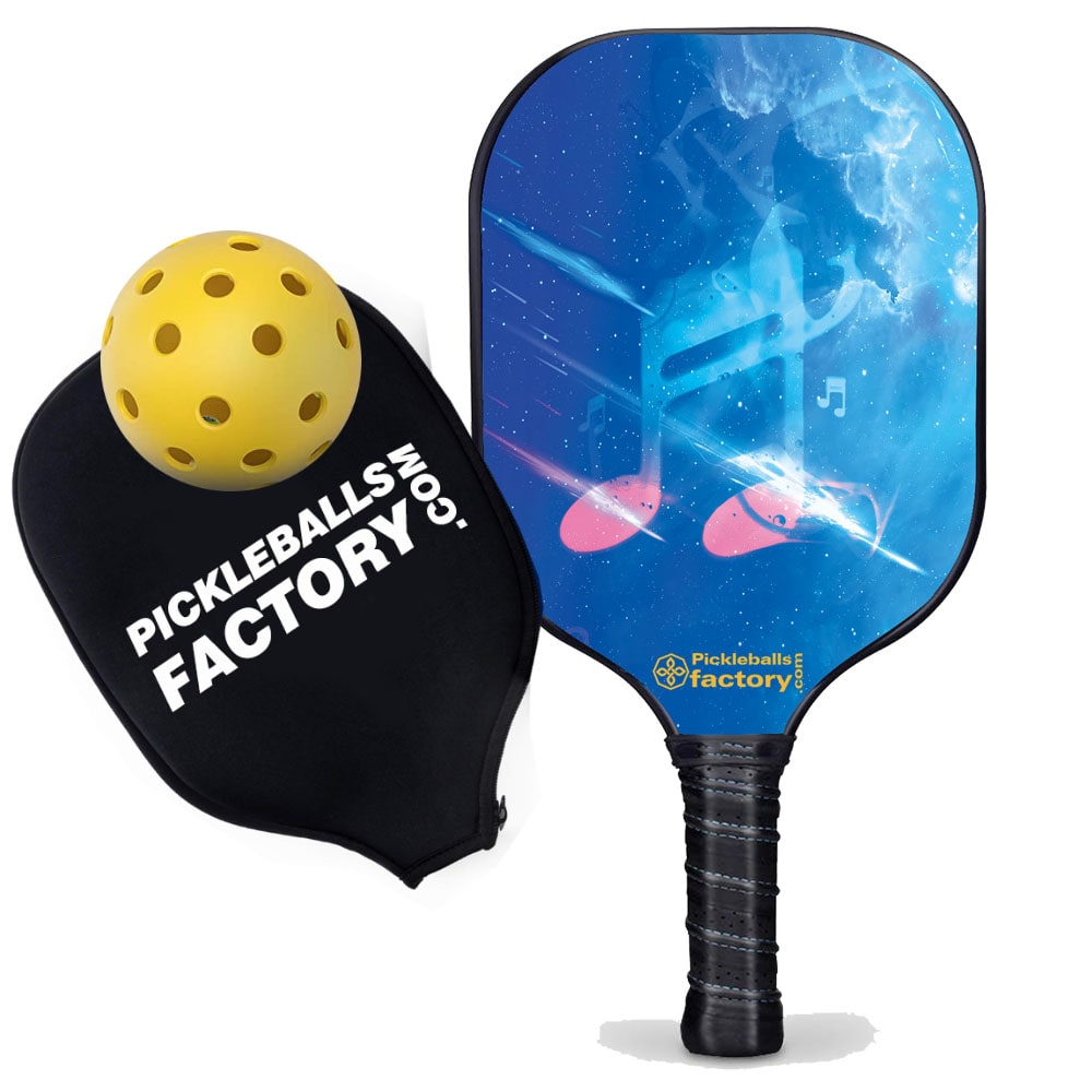 Pickleball Factory PB00051-8-C Pickleball Paddles for Sale - Musical Note Top Rated Pickleball Paddles 2021, Pickleball Paddle for Beginners, Carbo