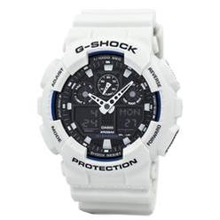 Casio Men's XL Series G-Shock Quartz 200M WR Shock Resistant Resin Color: White (Model GA-100B-7ACR)
