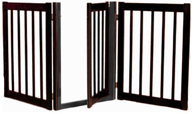 Dynasty Accents Inc Dynamic Accents 42424 - 32 Inch 3 Panel Walk-Through Free Standing EZ Gate - Black