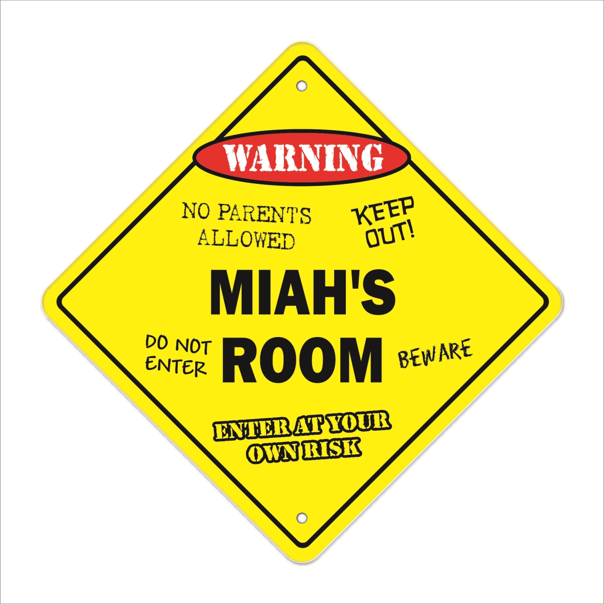 SignMission X-Miahs Room 12 x 12 in. Crossing Zone Xing Room Sign - Miahs