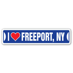SignMission SSIL-Freeport Ny Street Sign - I Love Freeport, New York