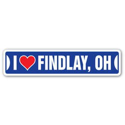 SignMission SSIL-Findlay Oh Street Sign - I Love Findlay, Ohio