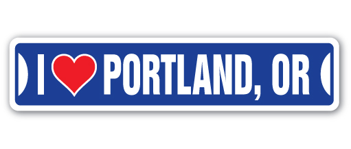 SignMission SSIL-Portland Or Street Sign - I Love Portland, Oregon