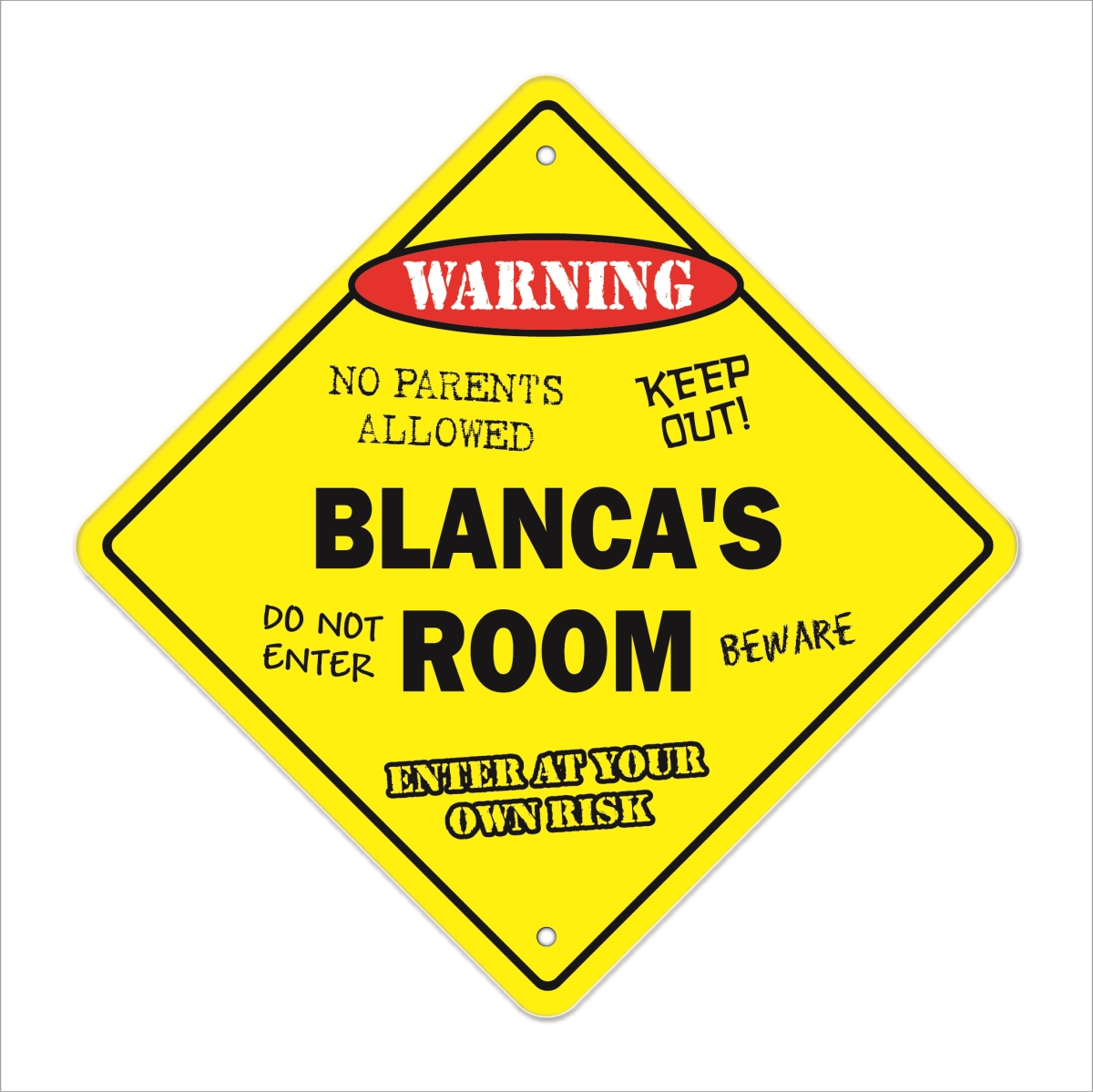 SignMission X-Blancas Room 12 x 12 in. Crossing Zone Xing Room Sign - Blancas