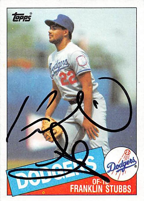 Autograph 158436 Los Angeles Dodgers 1985 Topps No. 506 Franklin Stubbs Autographed Baseball Card
