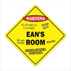 SignMission X-Eans Room 12 x 12 in. Crossing Zone Xing Room Sign - Eans