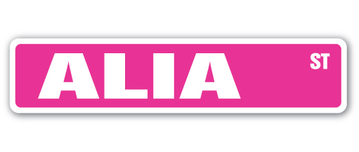 SignMission SS-ALIA 4 x 18 in. Childrens Name Room Street Sign - Alia