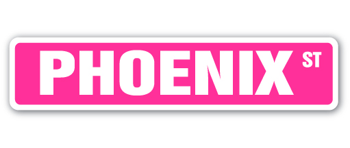 SignMission SS-PHOENIX 4 x 18 in. Childrens Name Room Street Sign - Phoenix