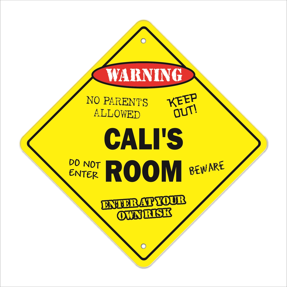 SignMission X-Calis Room 12 x 12 in. Crossing Zone Xing Room Sign - Calis