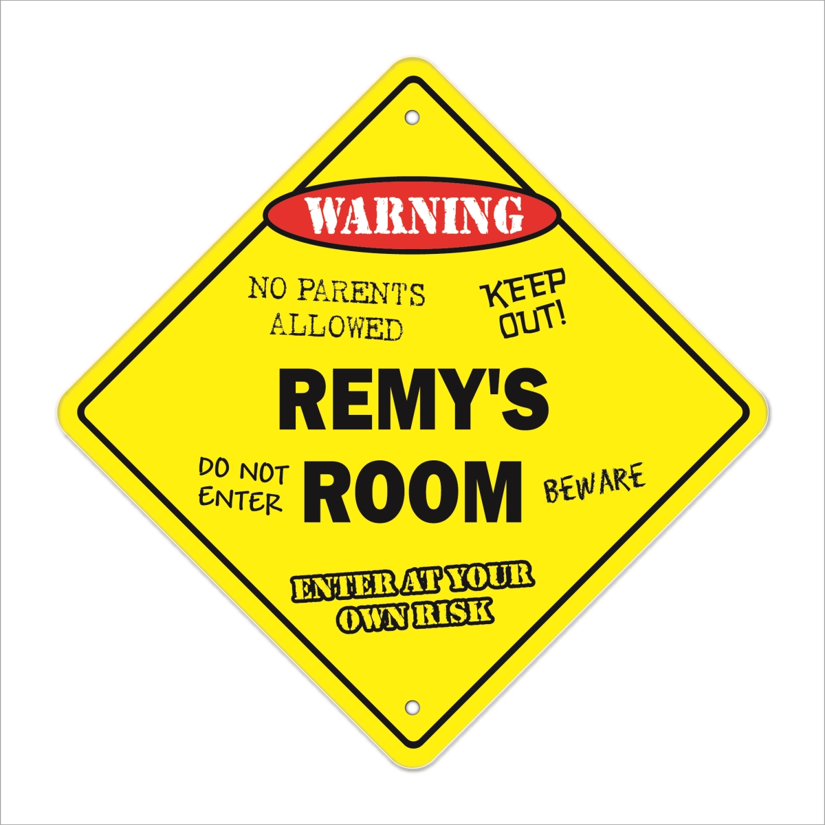 SignMission X-Remys Room 12 x 12 in. Crossing Zone Xing Room Sign - Remys