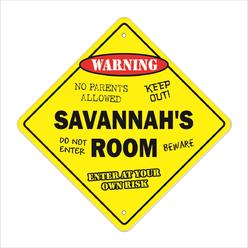 SignMission X-Savannahs Room 12 x 12 in. Crossing Zone Xing Room Sign - Savannahs