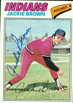 Autograph Warehouse 72817 Jackie Brown Autographed Baseball Card Cleveland Indians 1977 Topps No . 147