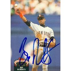 Autograph Warehouse 72042 Bip Roberts Autographed Baseball Card San Diego Padres 1992 Tsc No . 48