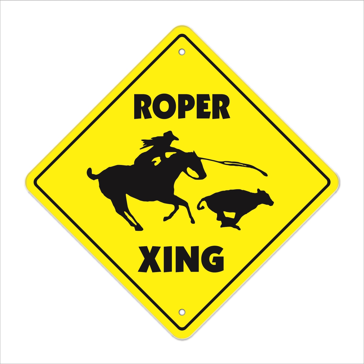 SignMission X-14-Roper 14 x 14 in. Zone Xing Crossing Sign - Roper