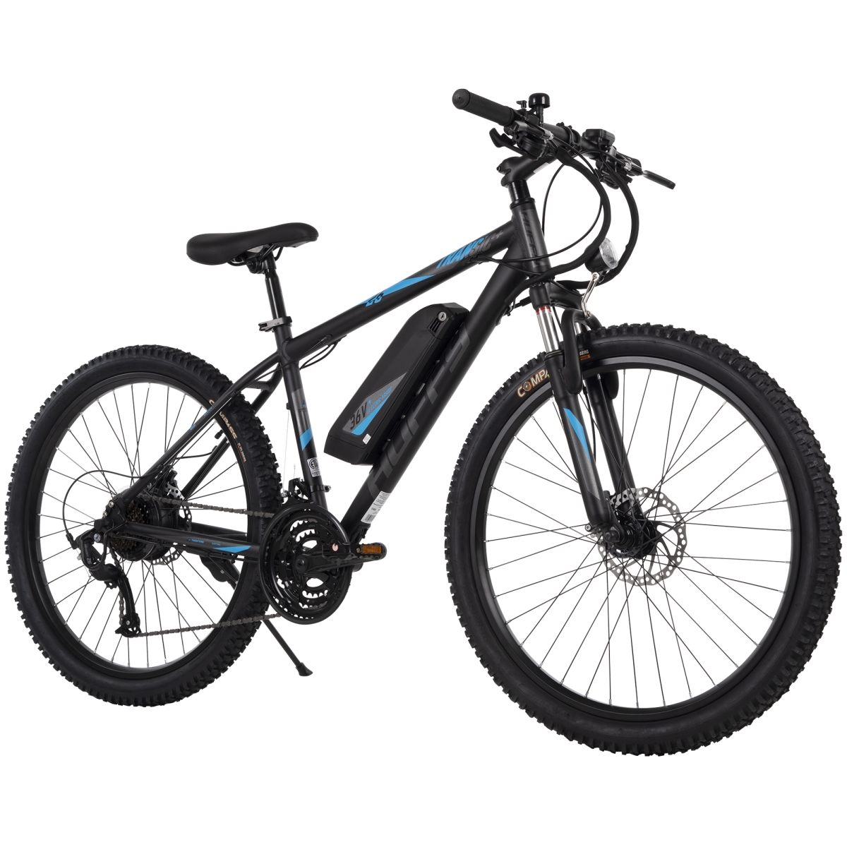 E4880 Huffy Transic+ Electric Mountain Bike - 26&' Wheels - Pedal Assist up  to 20 MPH