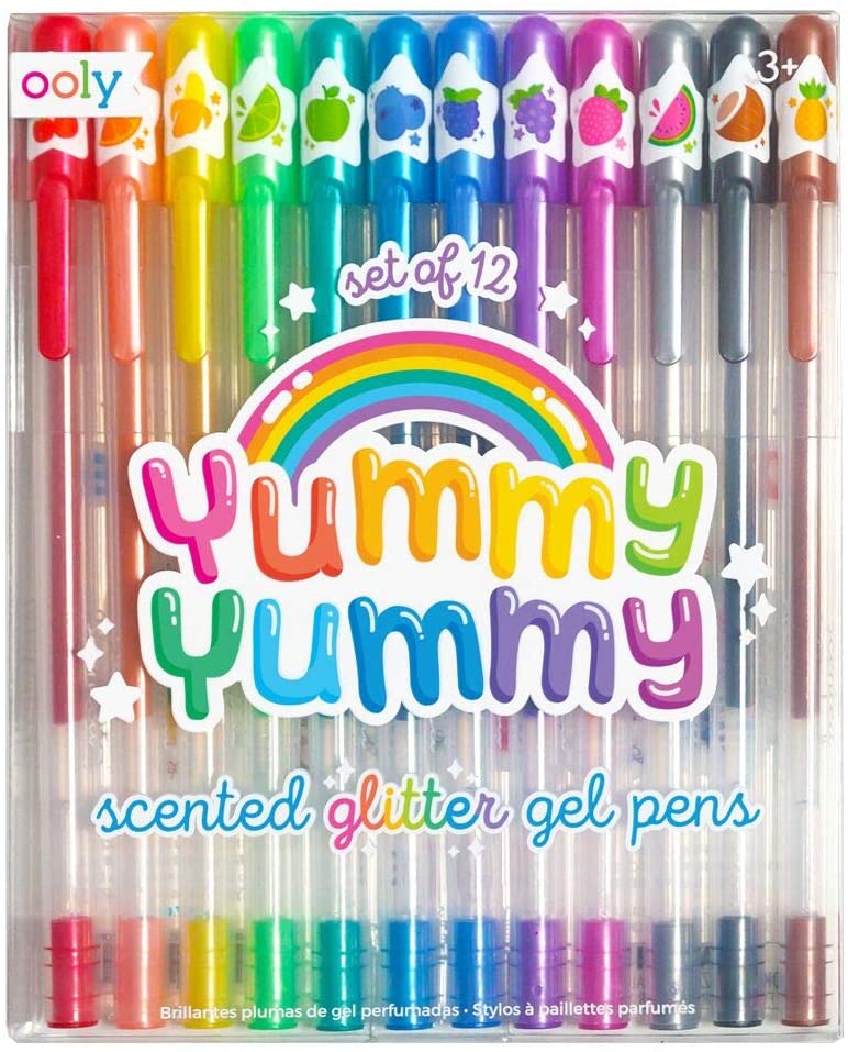 Ooly 132-105 2 Yummy Scented Glitter Gel Pens - Set of 12