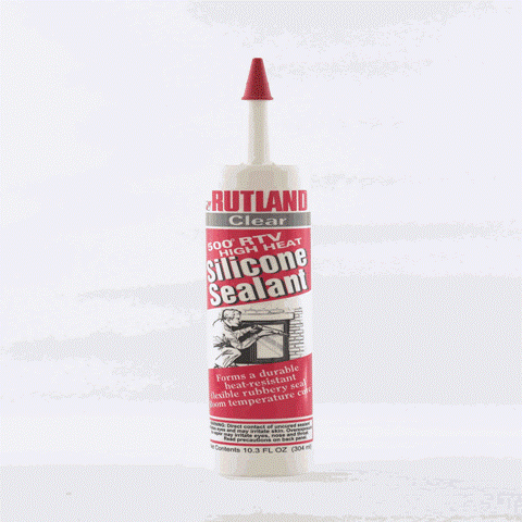 Rutland 500°F RTV Clear Silicone Sealant - 10.3 Ounce Cartridge