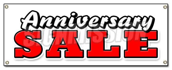 SignMission B-Anniversary Sale 18 x 48 in. Anniversary Sale Banner Sign