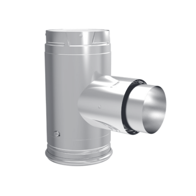 Dura Vent 3PVP-TAD1 3 in. Dia. Pellet Vent Pro Adapter Tee with Clean-Out Tee Cap
