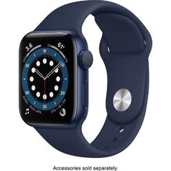 Apple Watch Series 6 40mm GPS - Blue Aluminum Case - Navy Sport Band (2020)