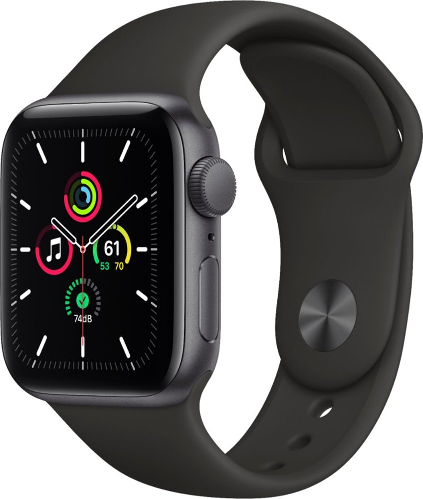 Apple MKQ63LL-A 44 mm SE Space Gray Aluminum Case Apple Watch with Midnight Sport Band