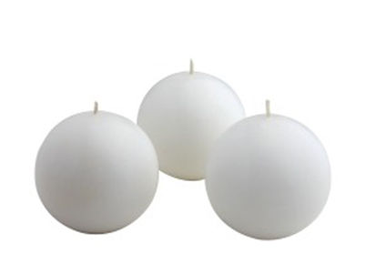 Zest Candle CBZ-040 2 in. White Citronella Ball Candles -12pc-Box