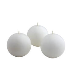 Zest Candle 12-Piece Ball Candles, 2-Inch, White Citronella