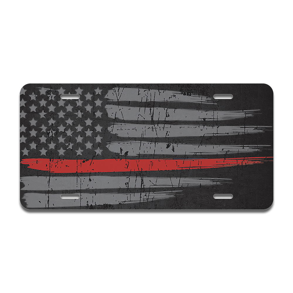 SignMission A-LP-03-581 Thin Red Line Aluminum License Plate