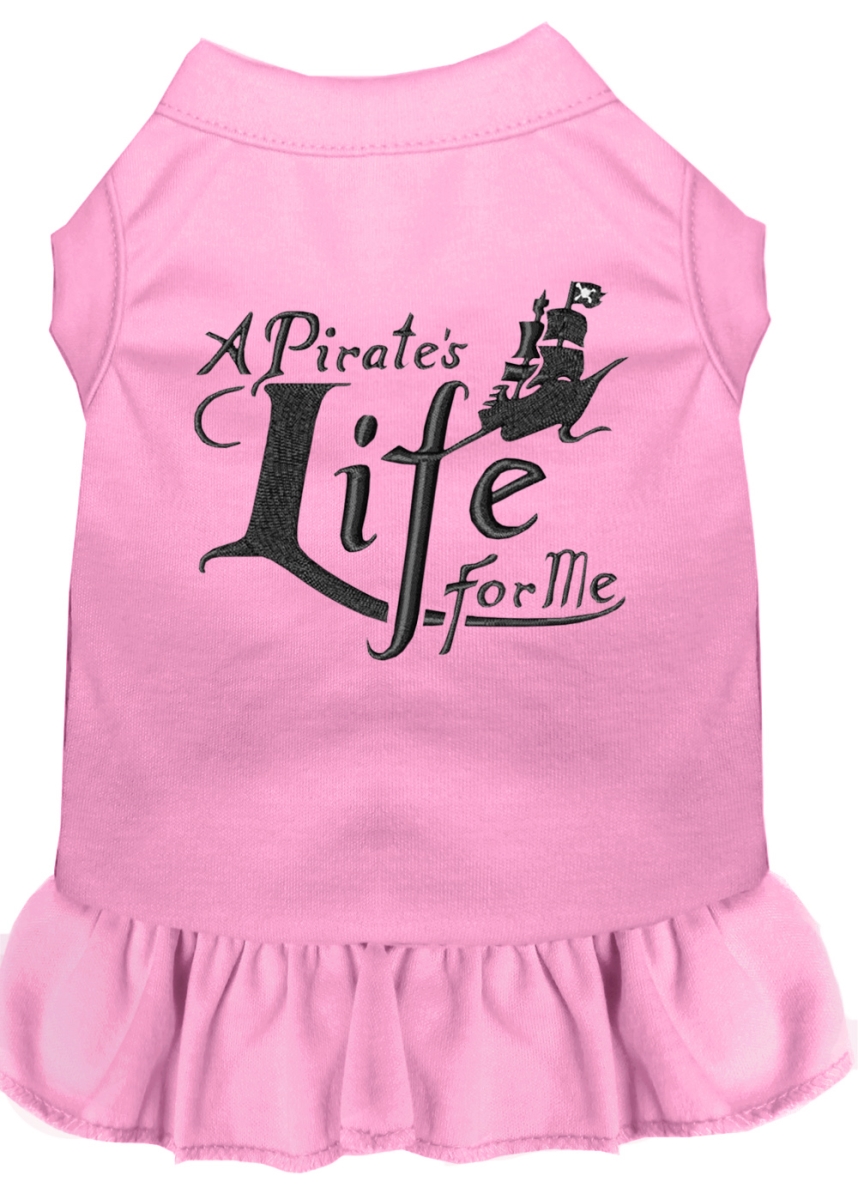 Mirage Pet Products 670-06 LPKLG 14 in. A Pirates Life Embroidered Dog Dress - Light Pink, Large