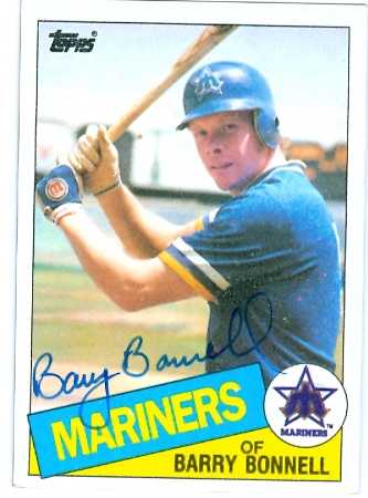 Autograph Warehouse 81633 Barry Bonnell Autographed Baseball Card Seattle Mariners 1985 Topps No .423