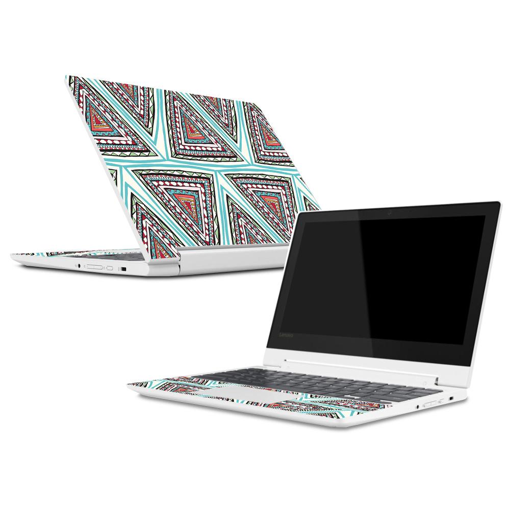 MightySkins LENCHC330-Aztec Pyramids Skin Decal Wrap for Lenovo Chromebook C330 2018 Sticker - Aztec Pyramids