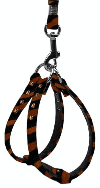 Mirage Pet Products 72-01 14TG Animal Print Step In Harness Tiger 14