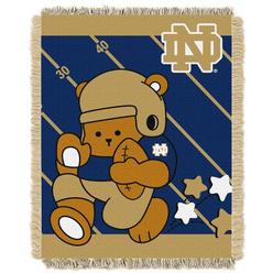 Luxury Home LHM NCAA Notre Dame Fighting Irish Fullback Woven Jacquard Baby Throw Blanket, 36 x 46 in.