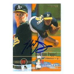 Autograph 121104 Oakland Athletics 1995 Fleer No. 256 Todd Van Poppel Autographed Baseball Card