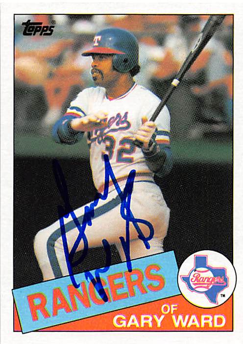 Autograph 125574 Texas Rangers Ft 1985 Topps No. 414 Gary Ward Autographed Baseball Card